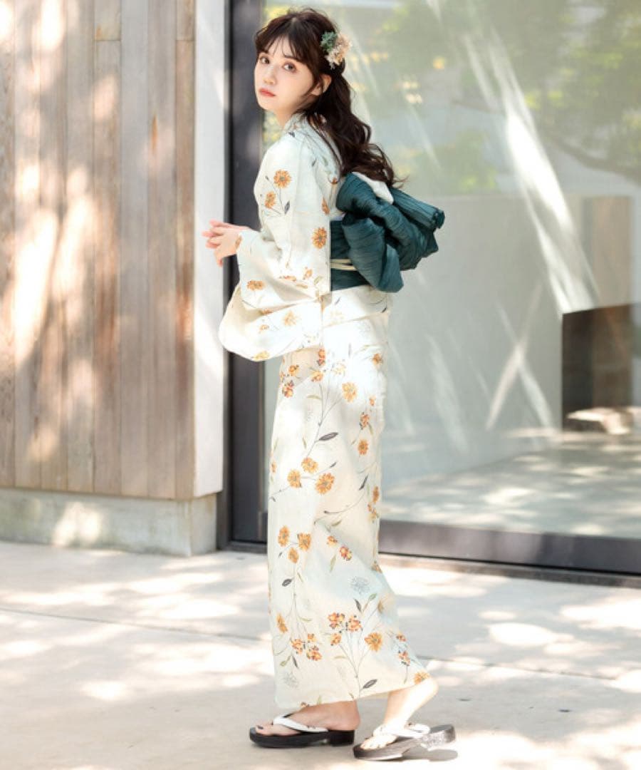 浴衣セット　新品　未開封　Dita オトナ浴衣　蒲公英色の花あそび