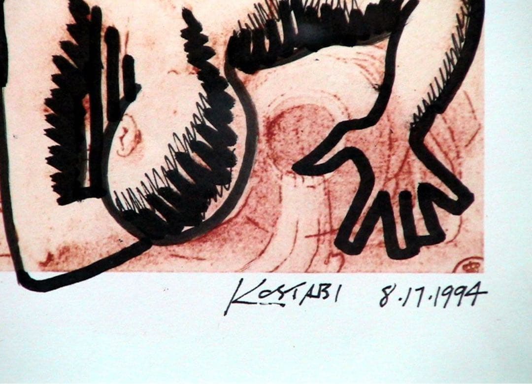 貴重一点物マークコスタビMARK KOSTABI 直筆マーカーデッサン1994