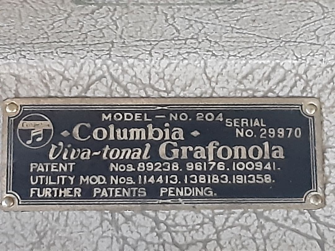 昭和レトロ、珍品ポータブルレ蓄音機、コロンビア、動作品