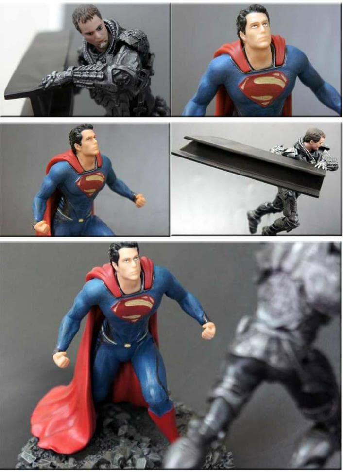 1/12スケール ジオラマフィギュア スーパーマン対ゾッド将軍