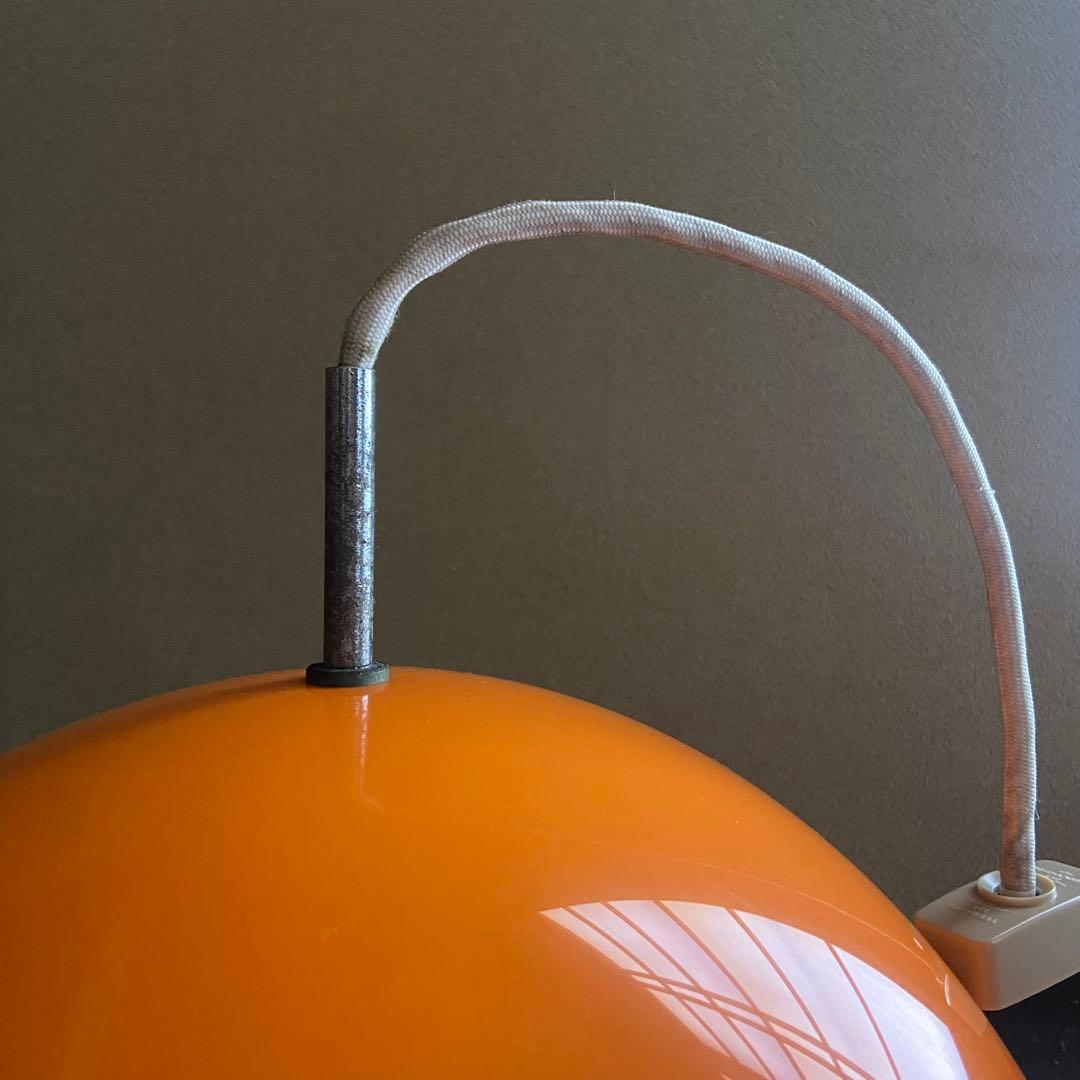 昭和レトロ　ペンダントライト　オレンジ　天井照明　スペースエイジ