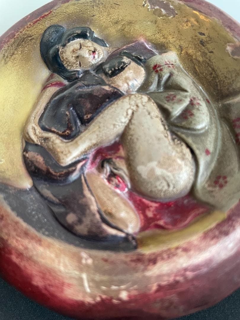 珍品 子宝祈願 仏教美術 達磨 大師 手炙 香炉 裏 隠し春画 隠し絵 笑い面