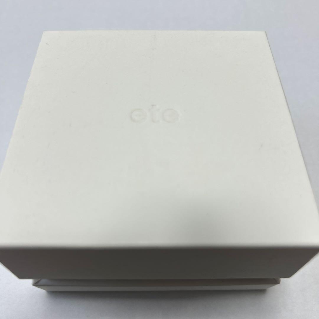 ete パール付きゴールドフープピアス