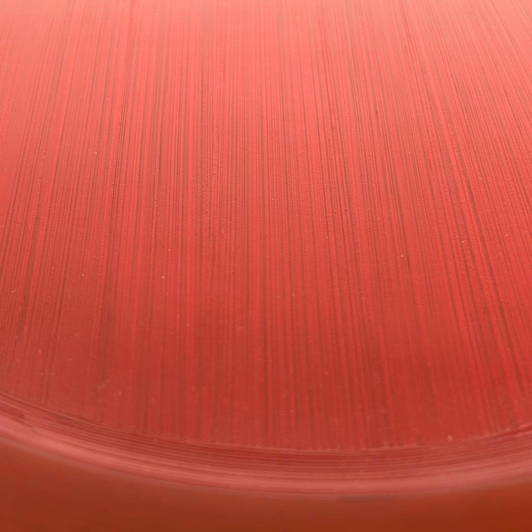 【希少】未使用 木製 漆塗り 刷毛目 さび根来 大皿 お盆 えんじ