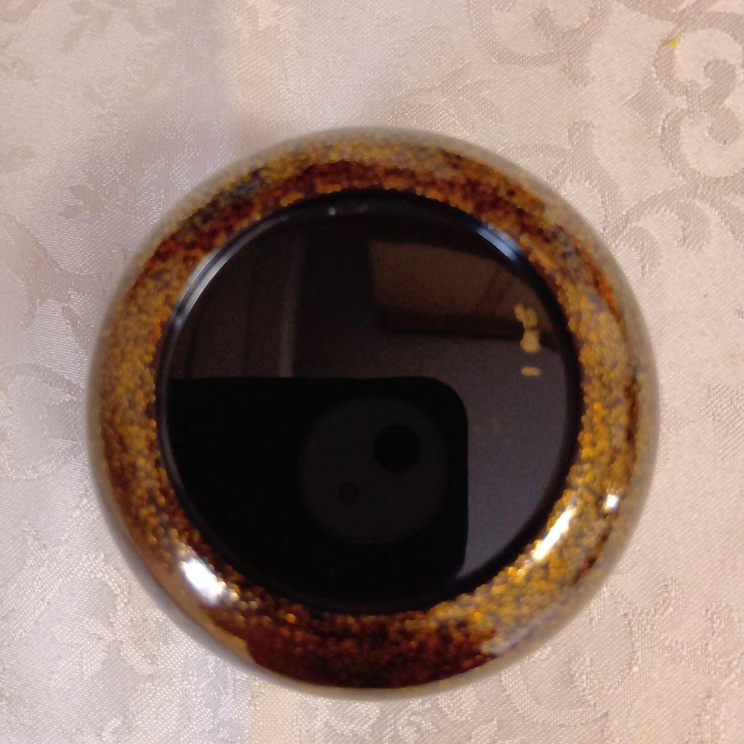 坂一男　富士山模様　蒔絵　茶道具 金色装飾 棗　木箱　黃布付き