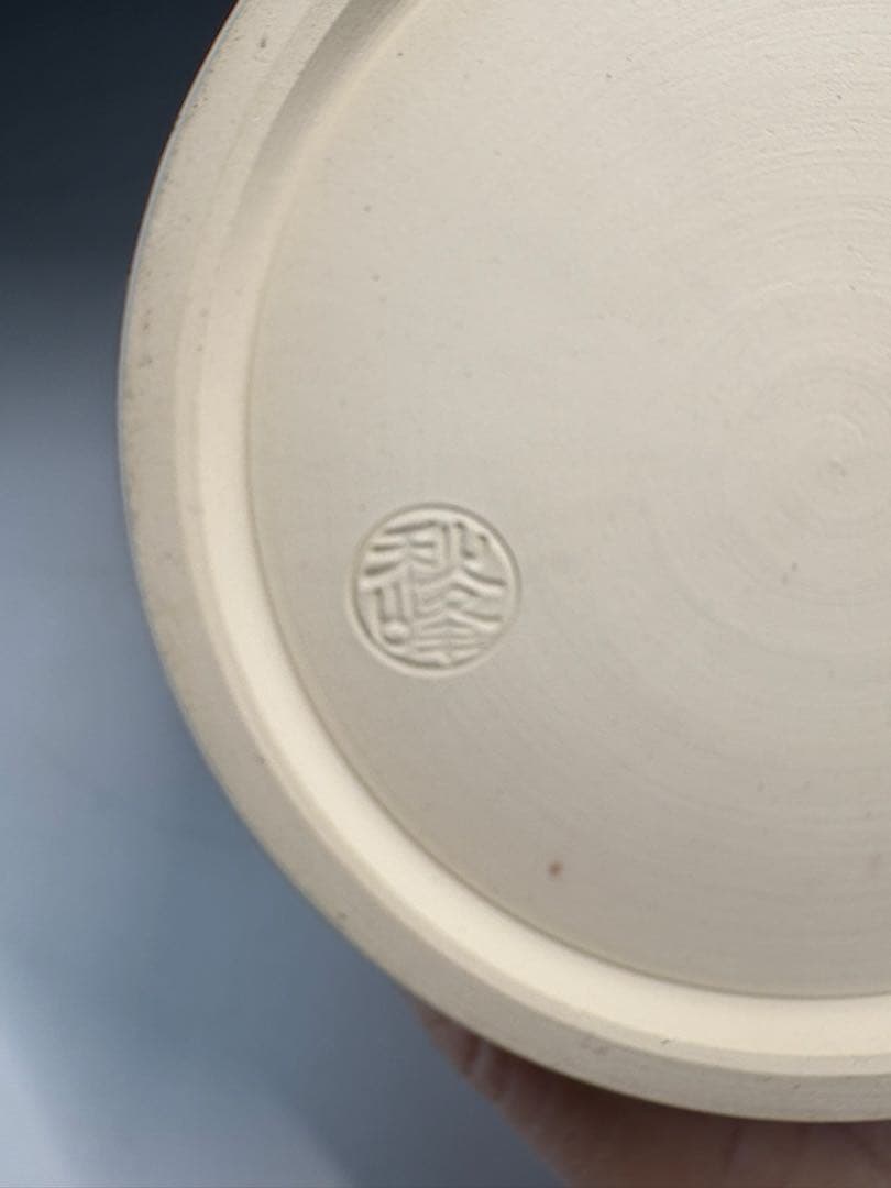 【中古品】中村秋峰造仁清末広唐子遊絵水指（朱替蓋付）共箱USED〈税込•送料込〉