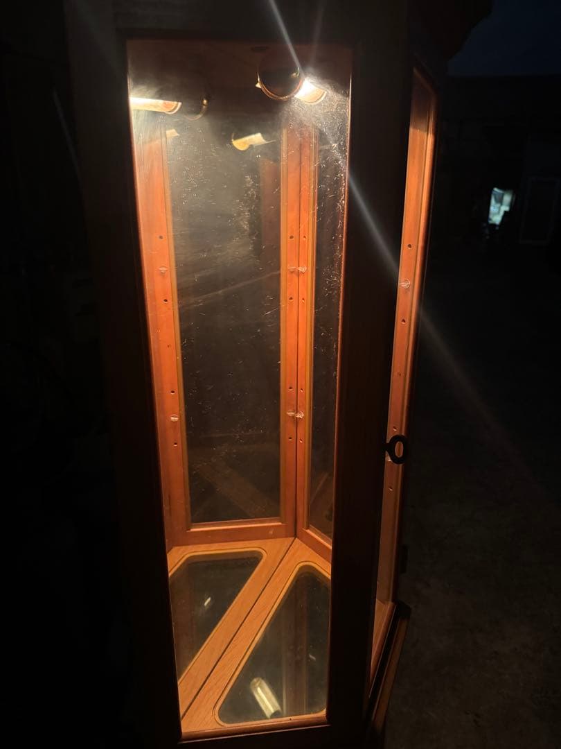 木製ガラスケース LEDライト付き