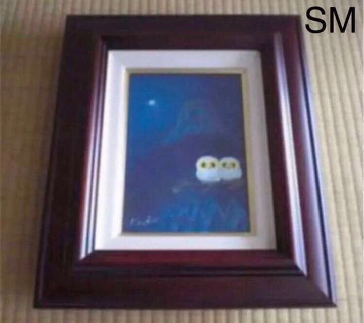 絵画 油絵 風水梟 ふくろう 幸運