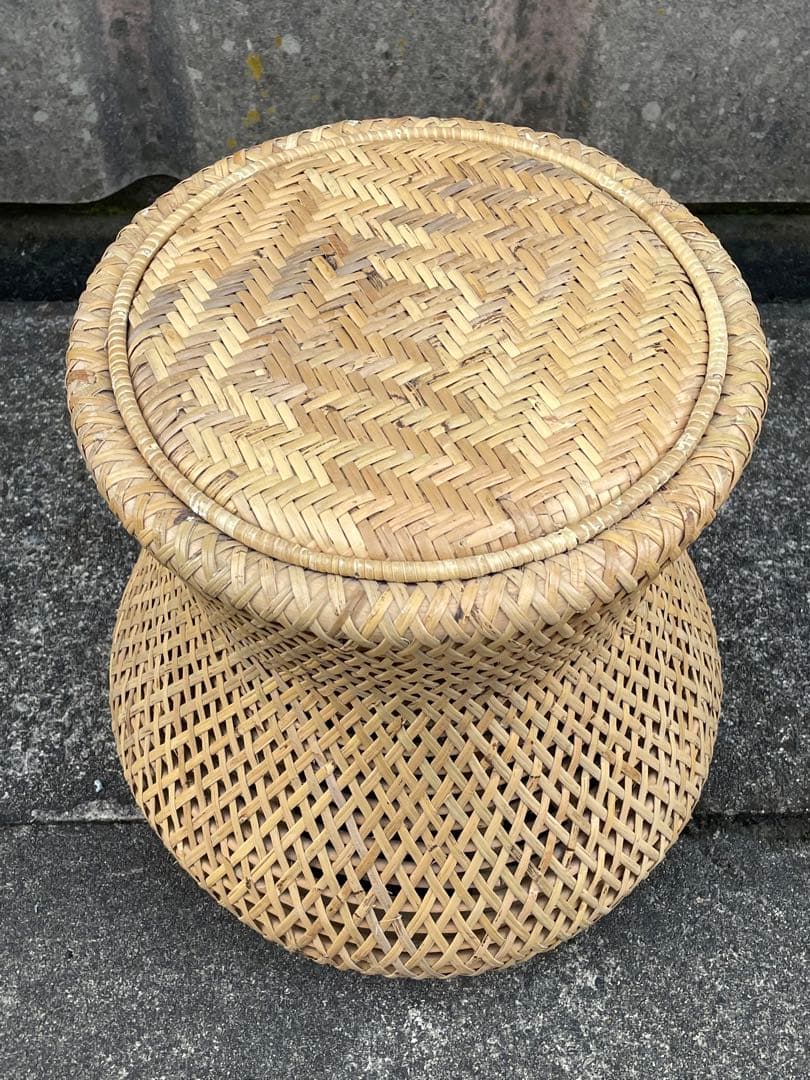 KANADEMONO/かなでもの/Eco Natural/ラタン/スツール/①
