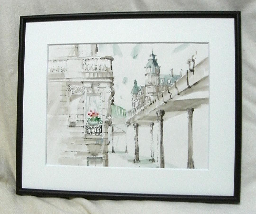 櫻井幸雄・パリ紀行「パッシー」　手彩画