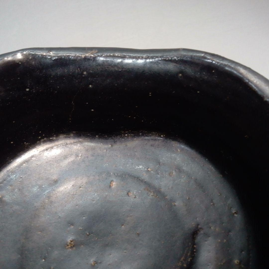 織部　茶碗　黒織部