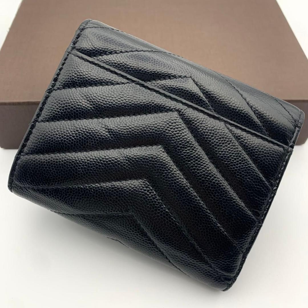 今だけセール！ サンローラン 三つ折り 財布 カサンドラ コンパクト 黒