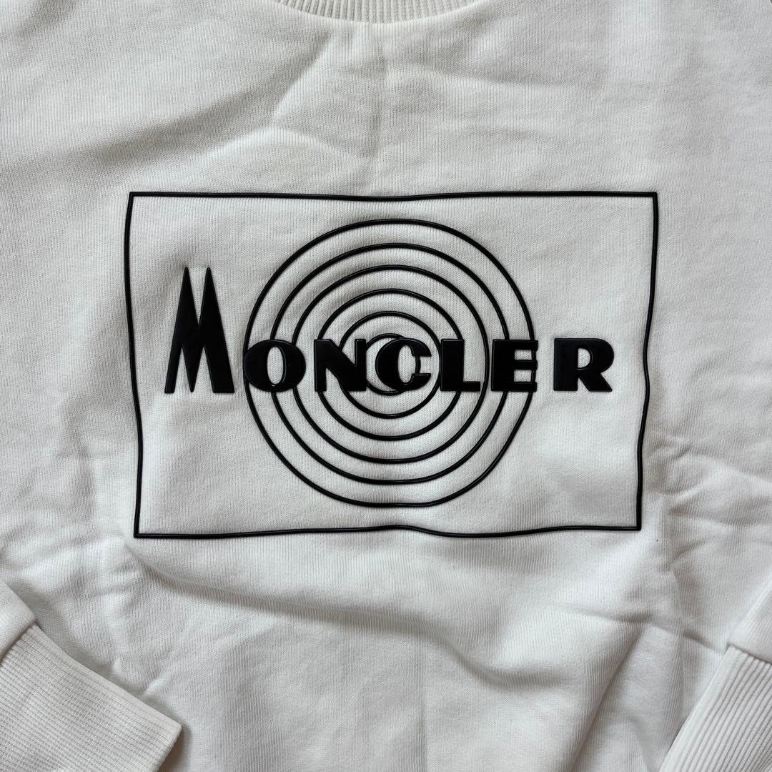 MONCLER ホワイト ロゴトレーナー　140cm