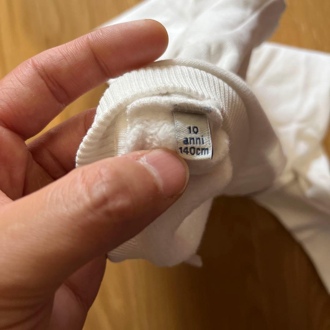 MONCLER ホワイト ロゴトレーナー　140cm