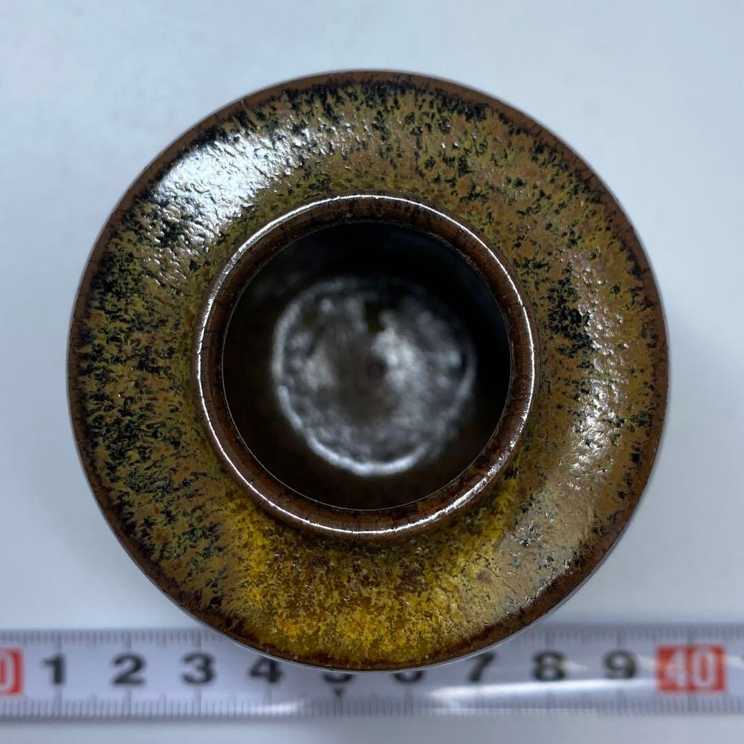 ☆茶3 笹田有祥 肩衝茶入 共箱 h7.8cm 東キ7-1025②