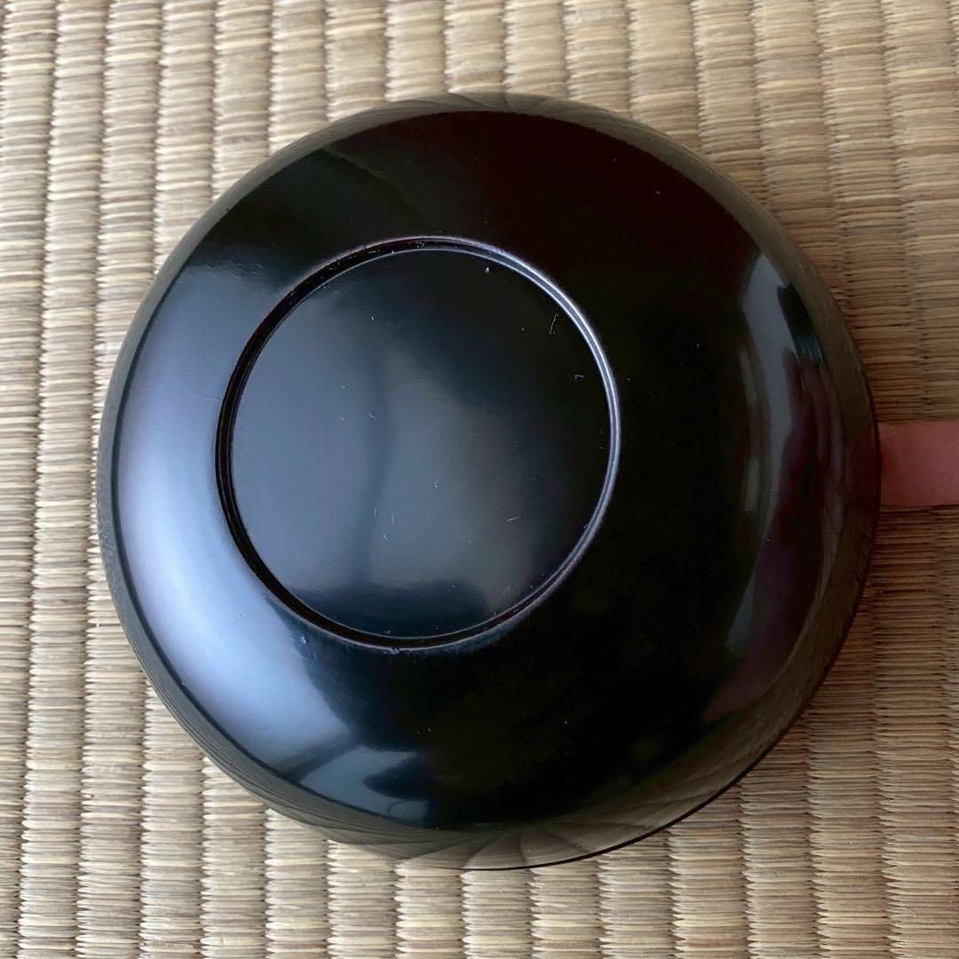 時代 輪島塗【富士松原蒔絵 小皿5客組】銘々皿 天然木 漆塗 懐石 茶道具