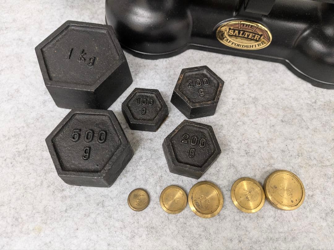 Salter 天秤式スケール 重りセット付き アンティーク雑貨