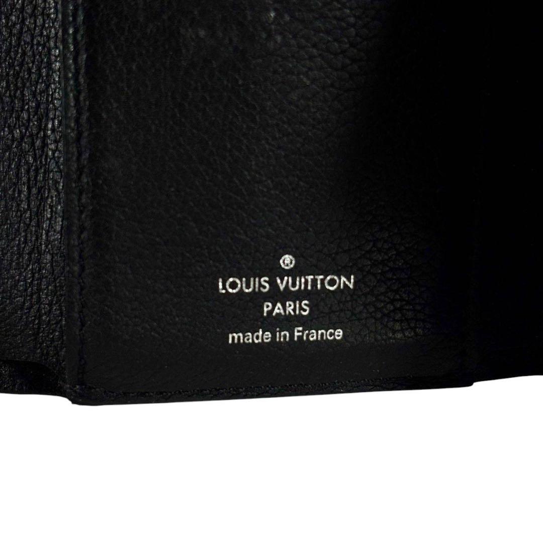 美品 ルイヴィトン マイロックミー 三つ折り財布 ブラック レザー LVロゴ