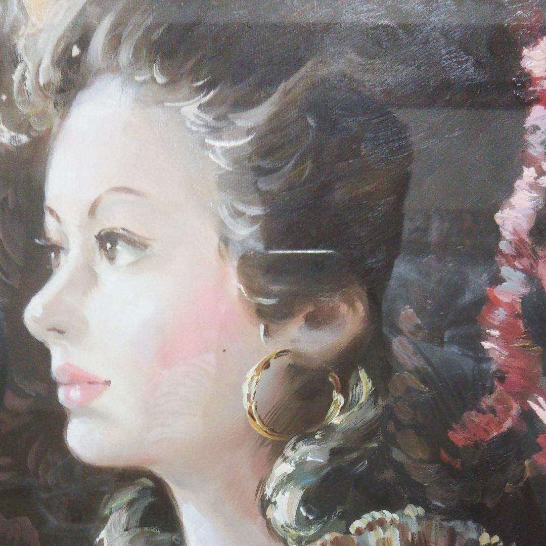 貴婦人、油絵、絵画