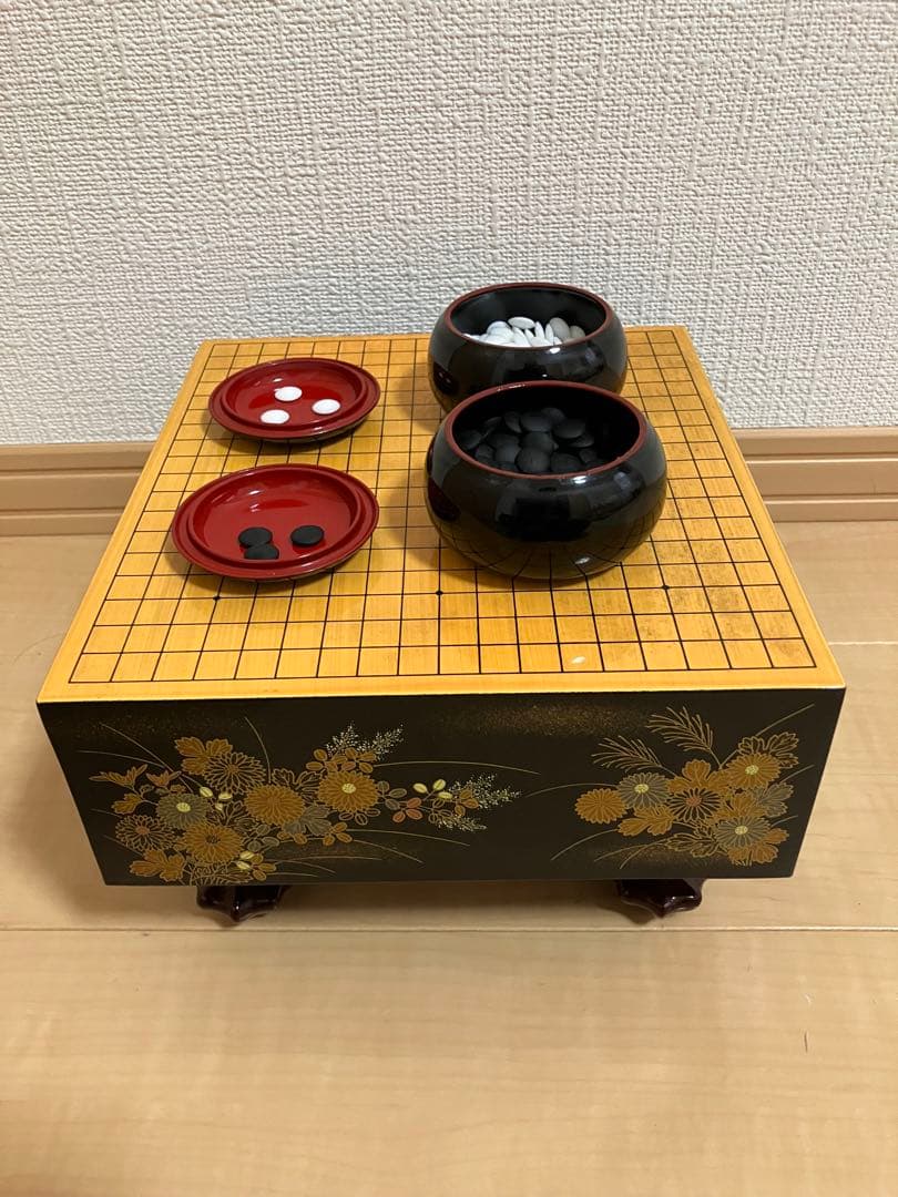 柳山作 囲碁 ミニチュア碁盤ミニチュア碁石 セット