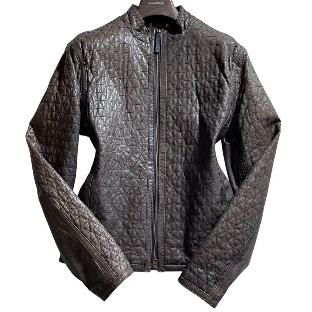 ARMANI JEANS レザージャケット シープレザー キルティング