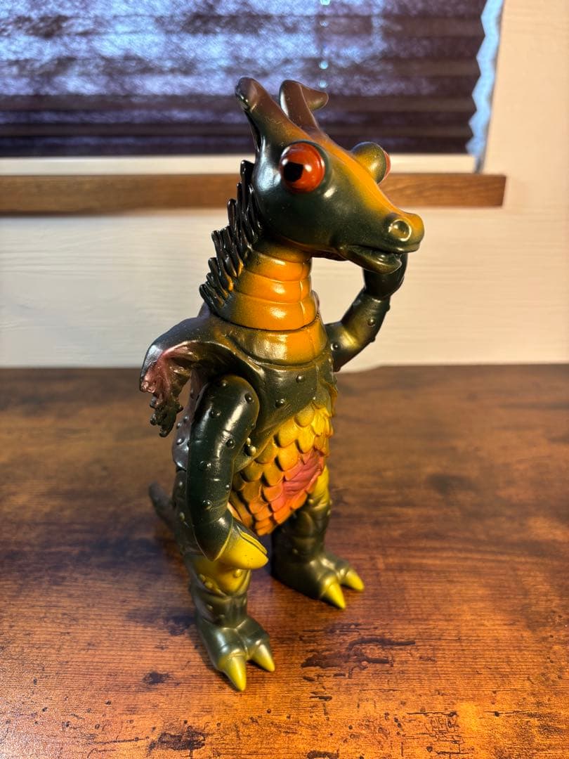 流星人間ゾーン　ワルギンガー　当時物　ソフビ　オレンジ製　ブルマァク　マルサン