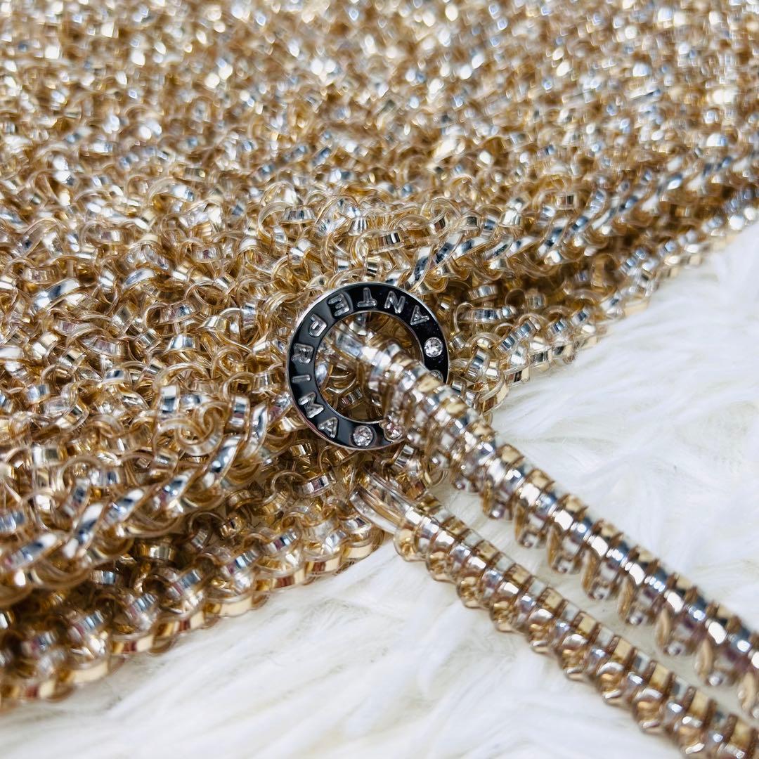 ★極美品★ アンテプリマ スクエア ラージ ワイヤーバッグ ゴールドシルバー