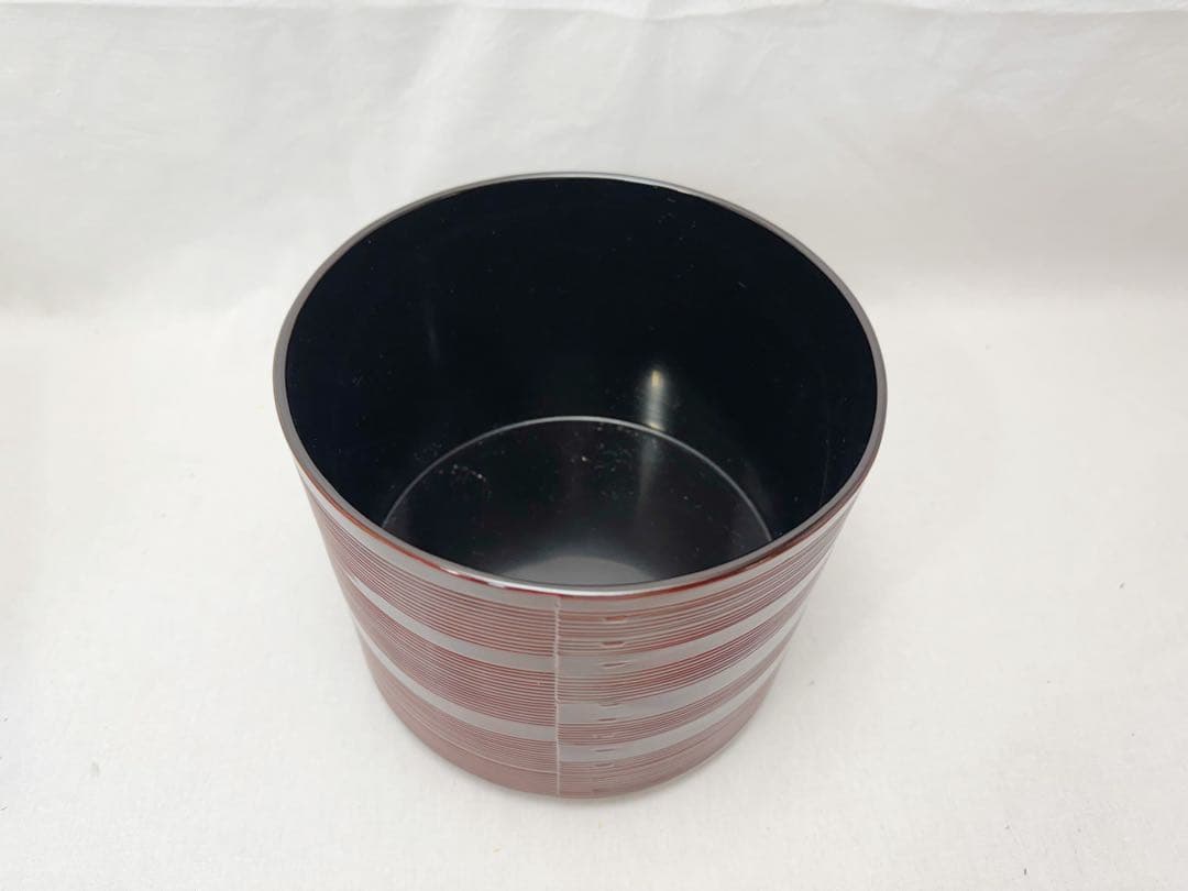 美品 茶道具 中村宗悦作 木製溜塗 曲水指 認得斎好 内黒 元箱