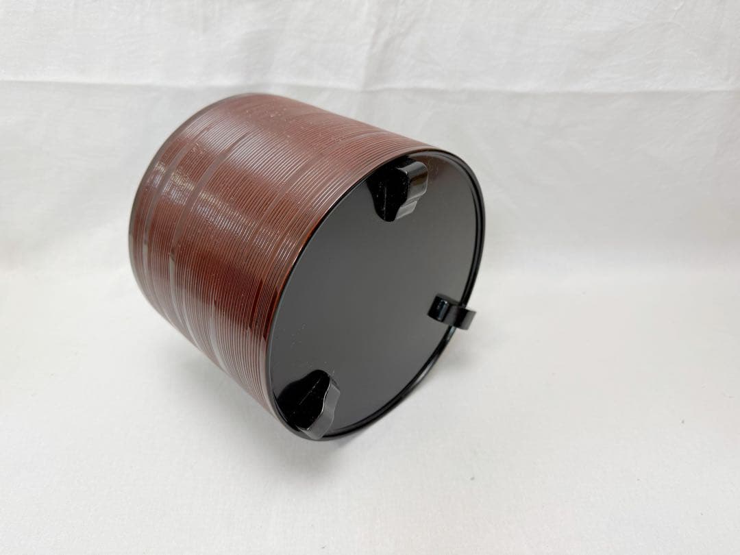 美品 茶道具 中村宗悦作 木製溜塗 曲水指 認得斎好 内黒 元箱