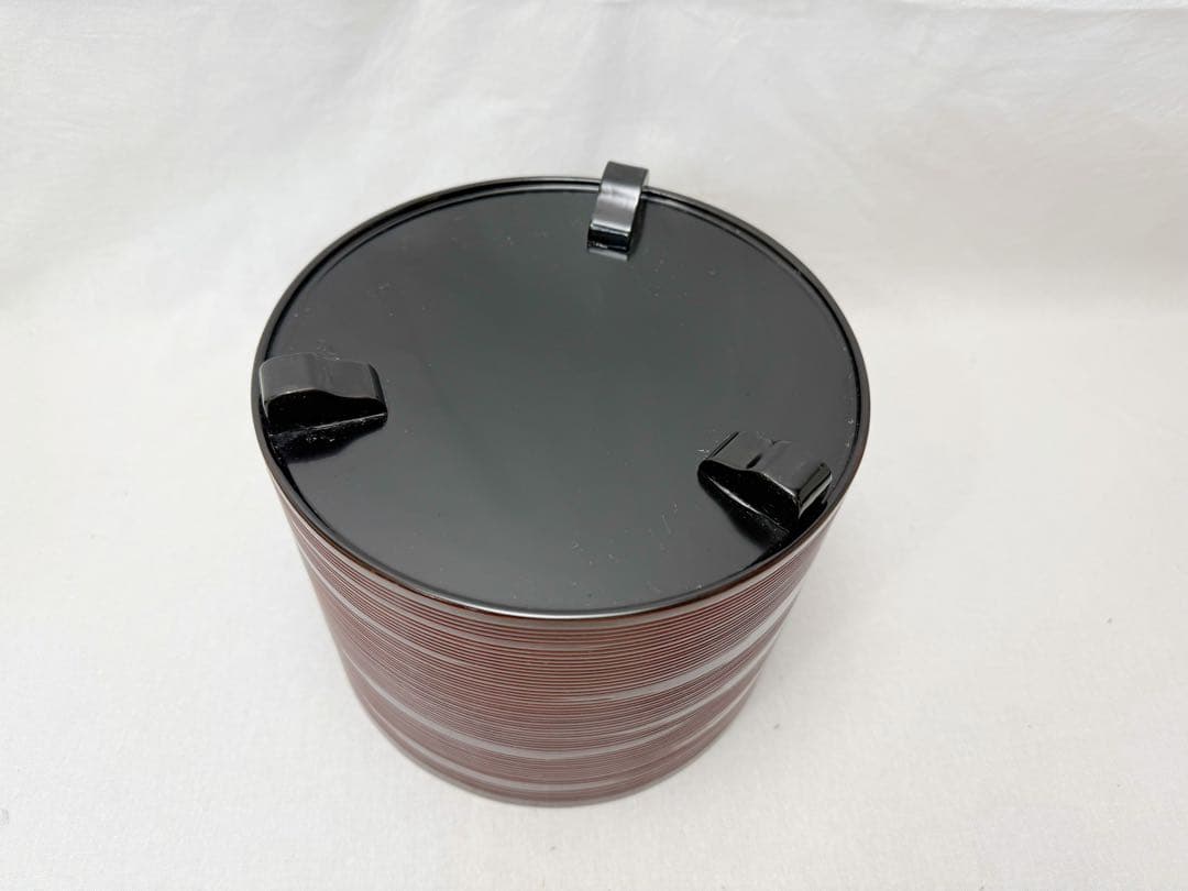 美品 茶道具 中村宗悦作 木製溜塗 曲水指 認得斎好 内黒 元箱