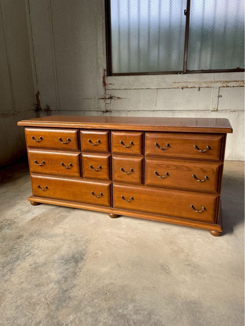 人気の丸脚　サイドボード　リビングボード　チェスト　収納棚