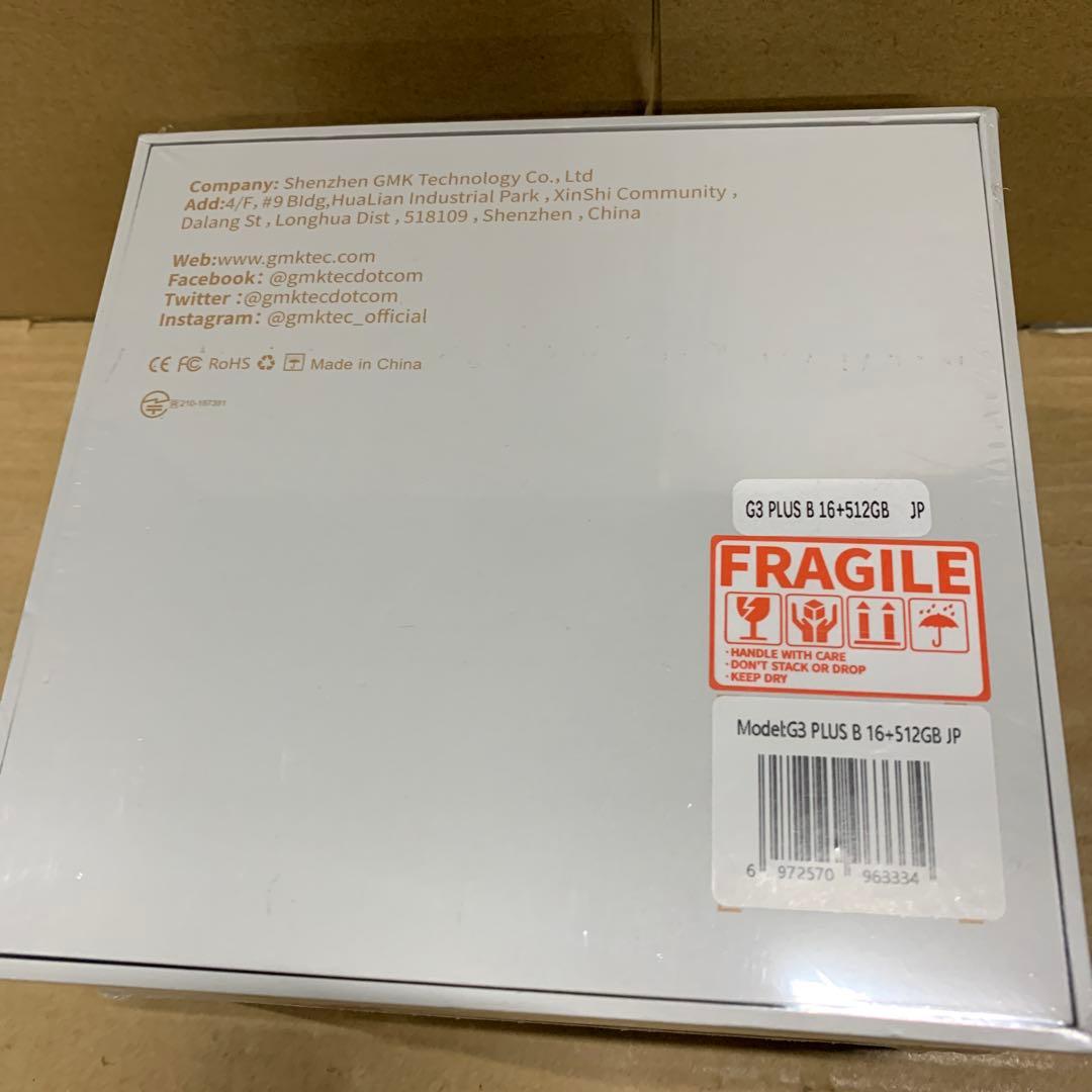 新品　GMKtec G3 Plus B 16+512GB ミニpc