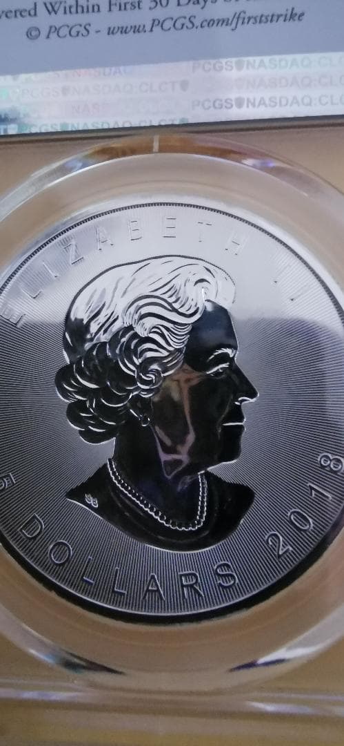 2018年☆MS69☆シルバーメイプルリーフ銀貨☆PCGS鑑定品☆地金型銀貨