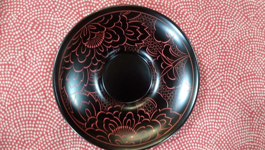 輪島塗、茶托と土瓶敷