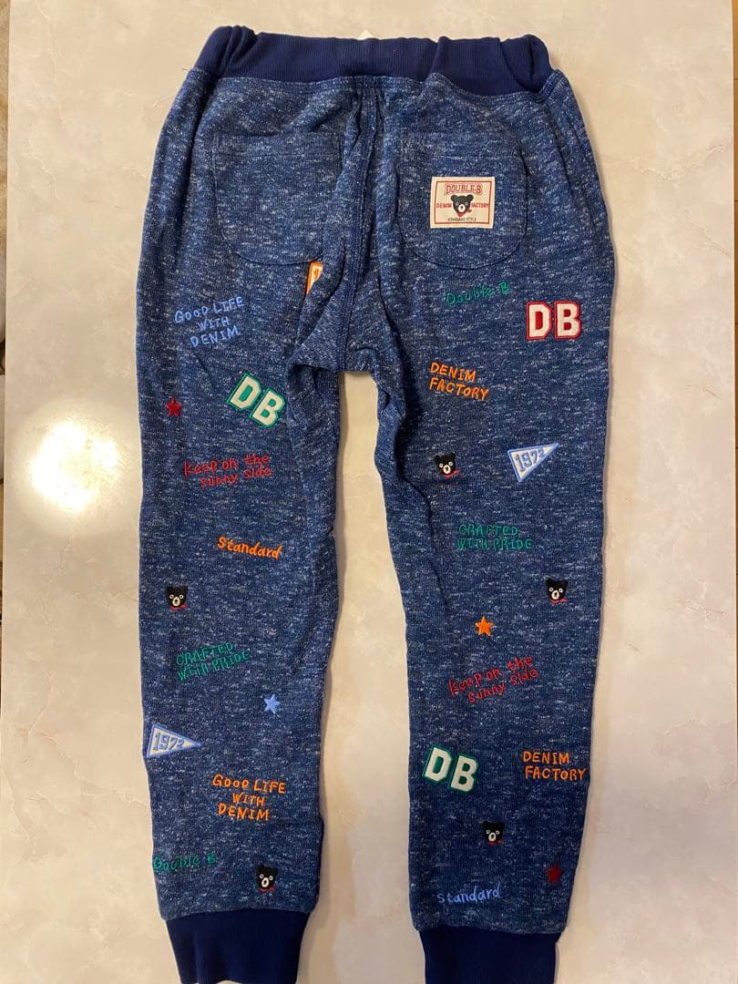 しょこらDOUBLE B 刺繍入り長ズボン 120cm ネイビー