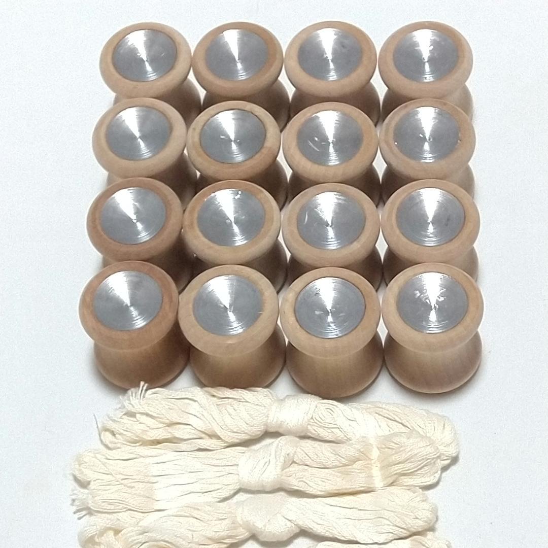 雅流 組紐 丸台と組玉１６個 プレート重り５個　くみひも