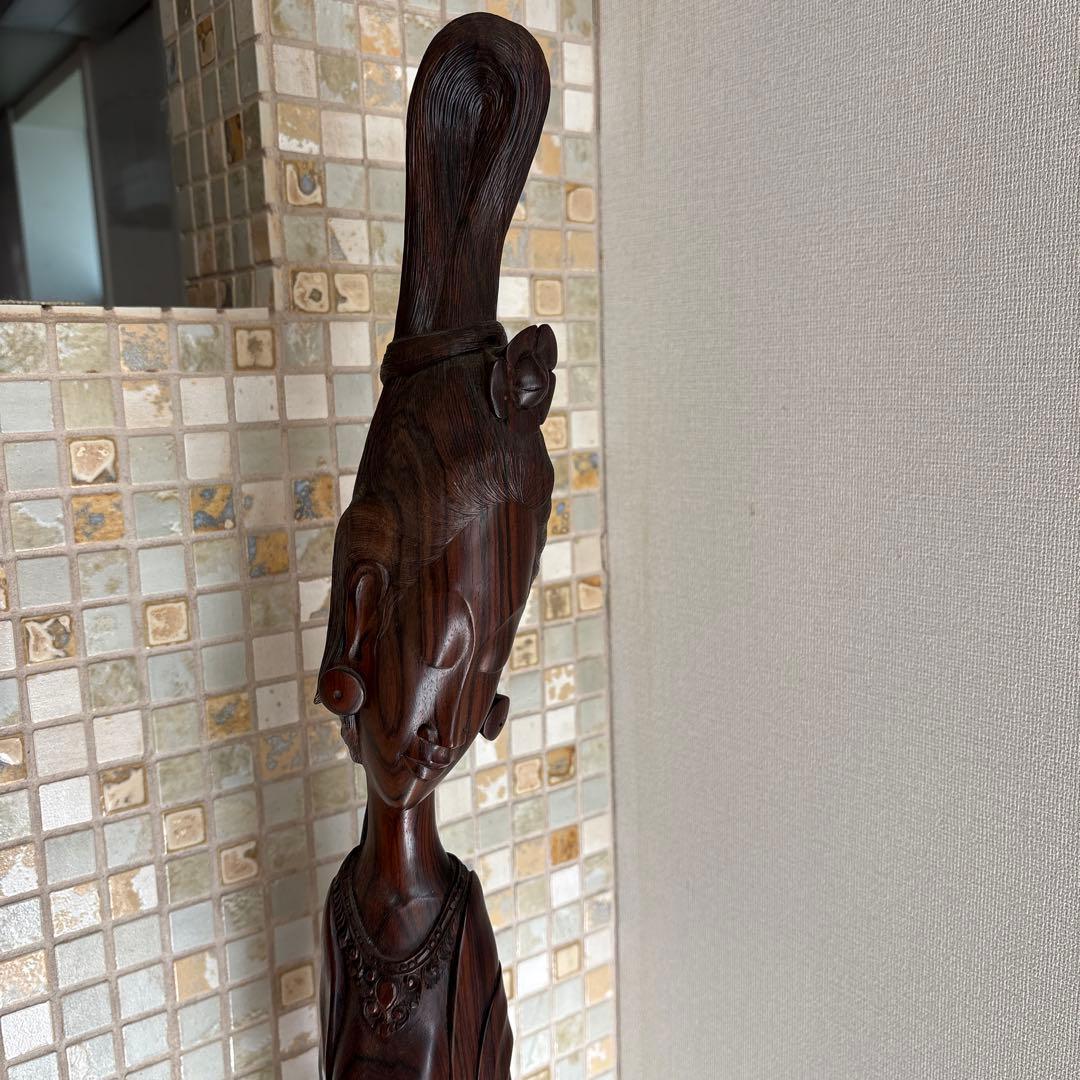 アジアンスタイル 木製彫刻 約130センチ