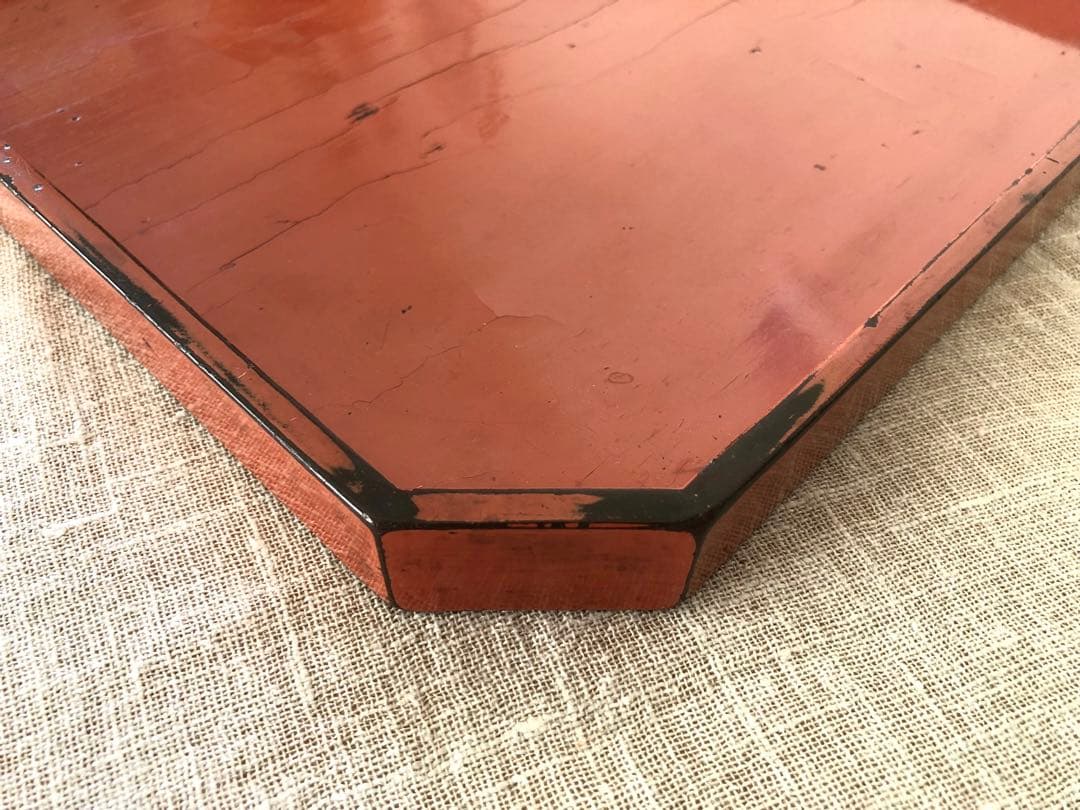 古美術 根来 隅切盆(折敷)