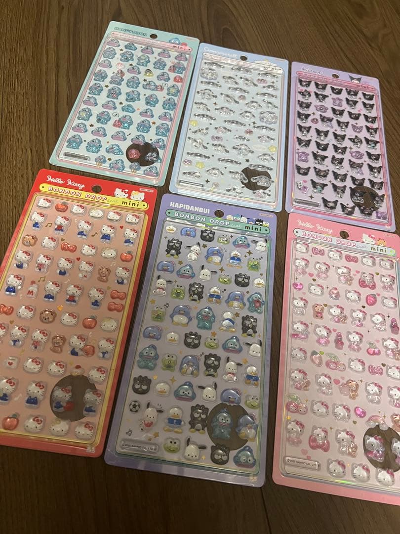 ボンボンドロップシール　サンリオmini　6種類