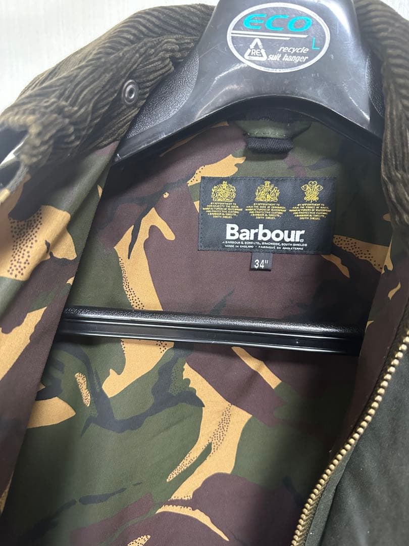 Barbour ハブアー　ダークグリーン　オイルド　ジャケット 34サイズ