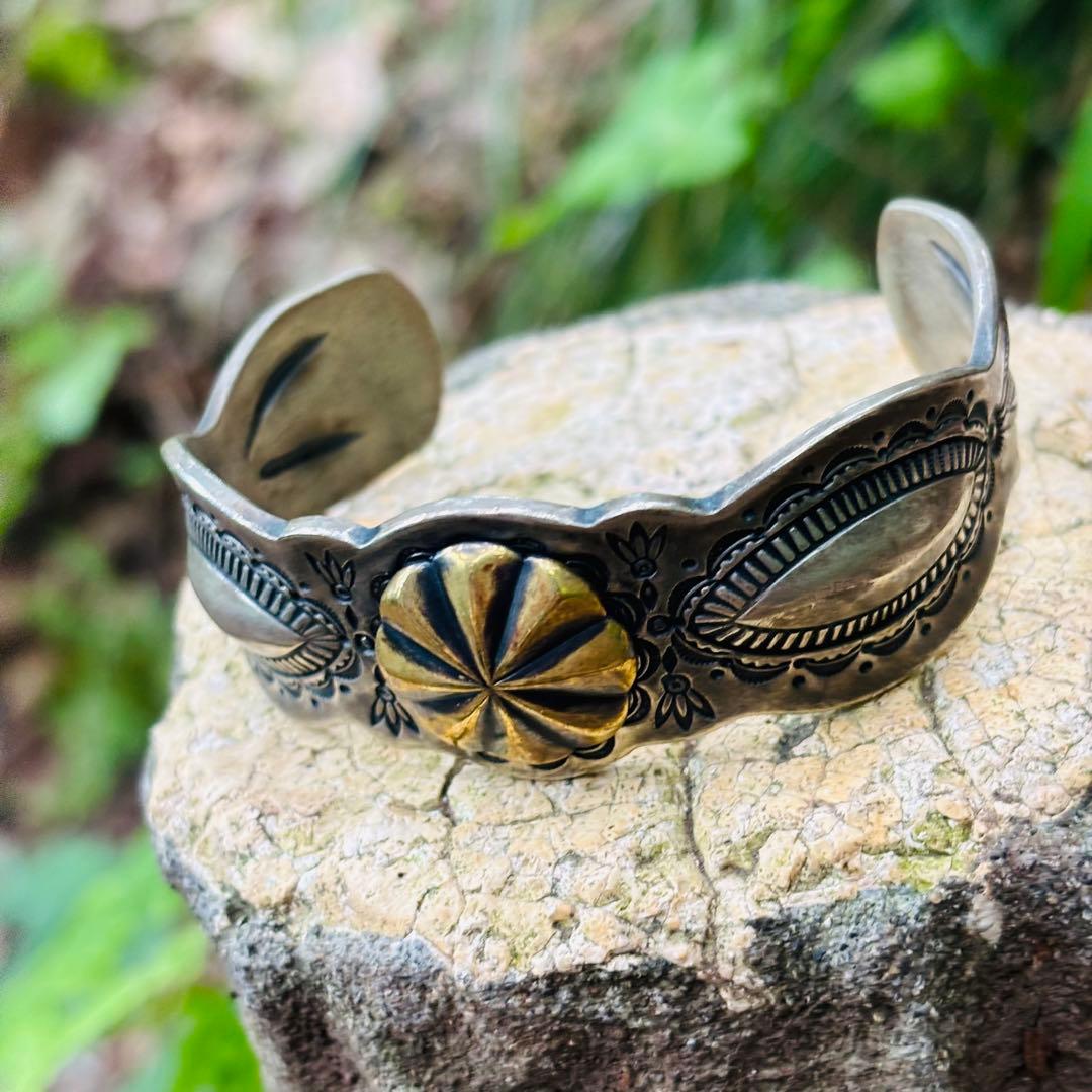 YEALOW クッシュマン　シルバーバングル　ナバホ　navajo インディアン