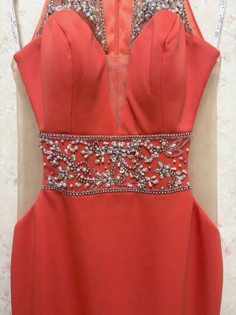 AngelR エンジェルアール オレンジドレス Mサイズ キャバドレス