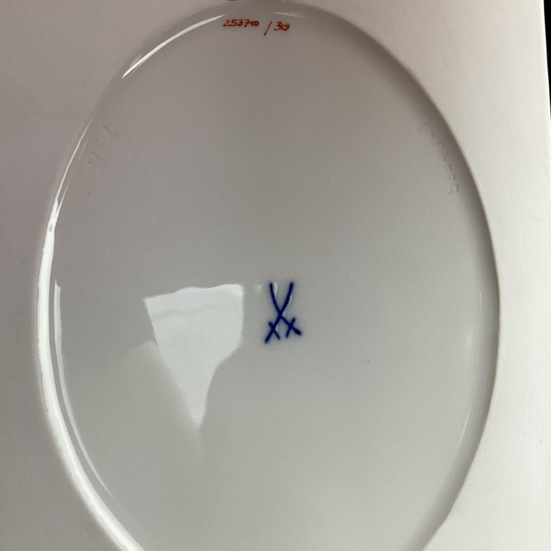 【希少】マイセン 陶板 プラーク イエローローズ バラ Meissen 自然主義