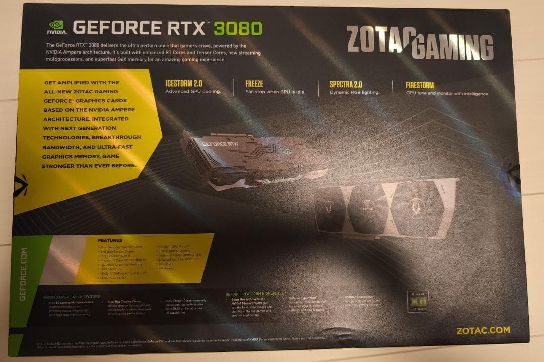 ZOTAC GAMING GeForce RTX 3080 Trinity未開封