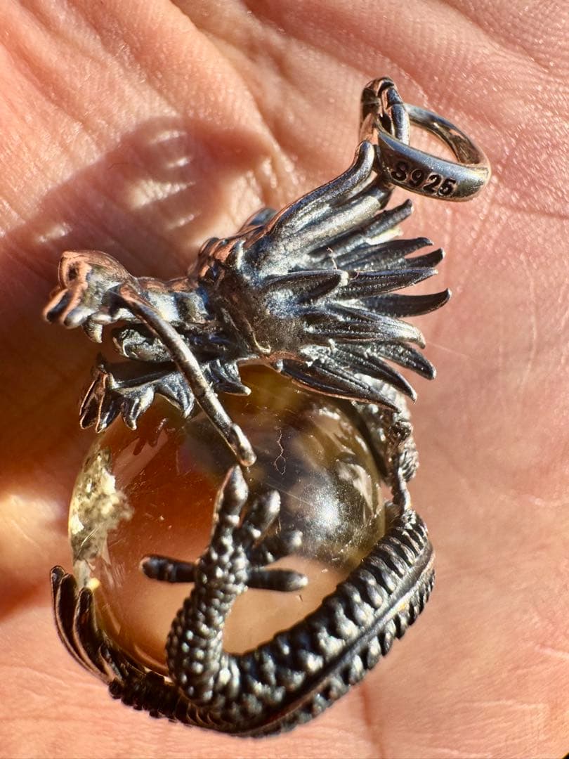 透明感たっぷりのガーデンクウォーツのペンダントトップ　ご希望の方にチェーン無料