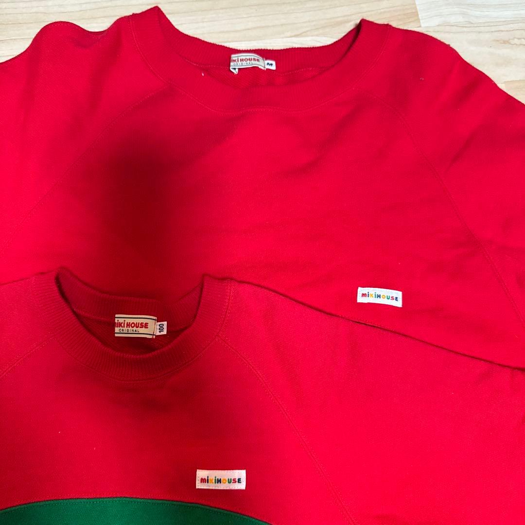 ミキハウス トレーナー マルチカラー 親子リンク おそろい 100 M