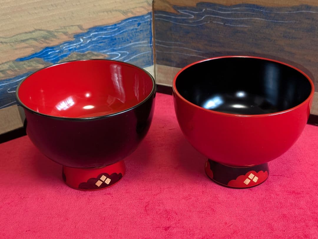 合鹿椀 ペア 秀衡塗 天然木