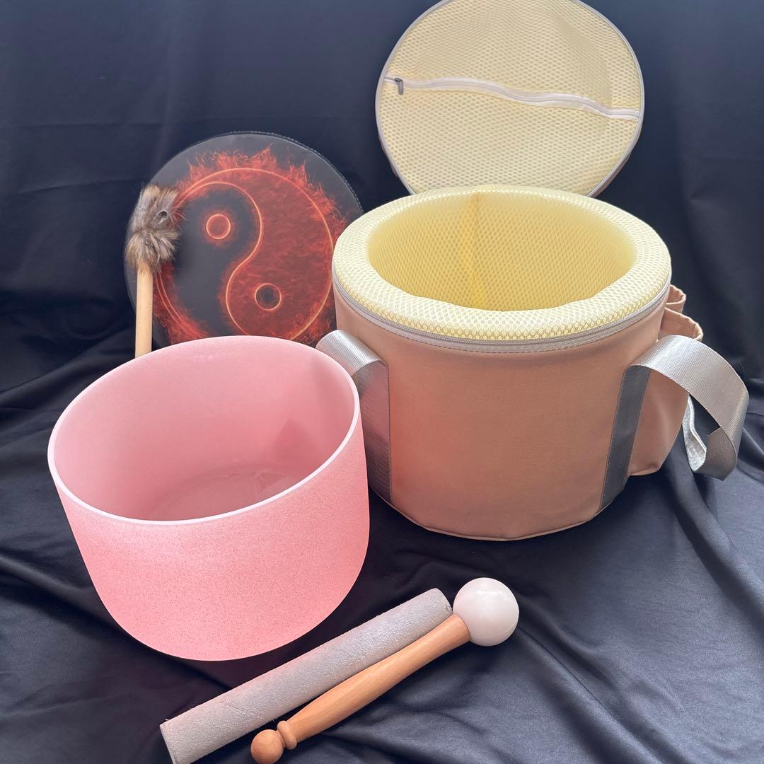 432Hzクリスタルボウルとシャーマンドラムセット