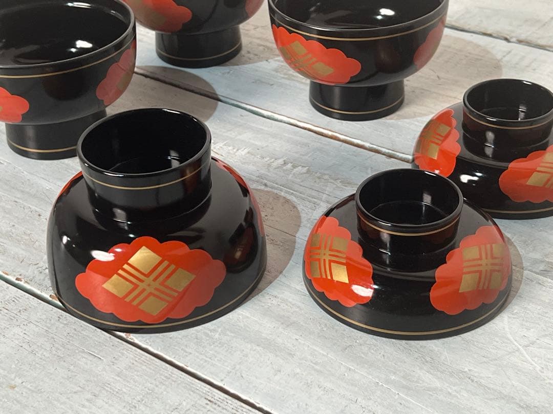 秀衡塗漆器 漆塗り 蓋付き お椀 セット