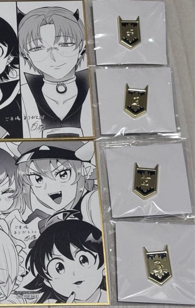 魔入間展　入場特典色紙・ランクバッチ8点セット